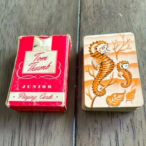 Vintage Tom Thumb ARRCO Junior Mini Playing Cards - Seahorse